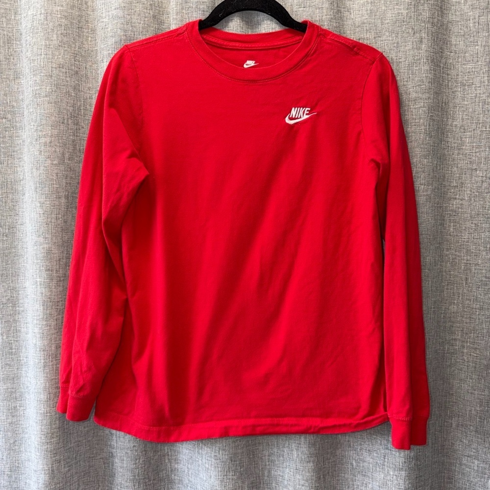 Nike Kids Bright Red Long Sleeve Tee XL